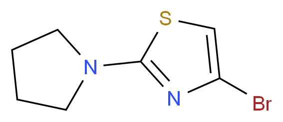 4-BROMO-2-(PYRROLIDIN-1-YL)THIAZOLE_分子结构_CAS_1017781-56-4)