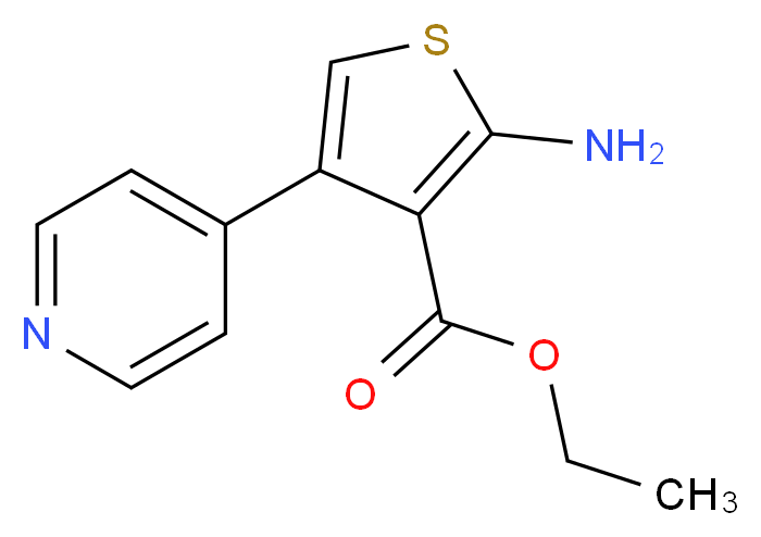 ethyl 2-amino-4-(4-pyridinyl)-3-thiophenecarboxylate_分子结构_CAS_117516-88-8)