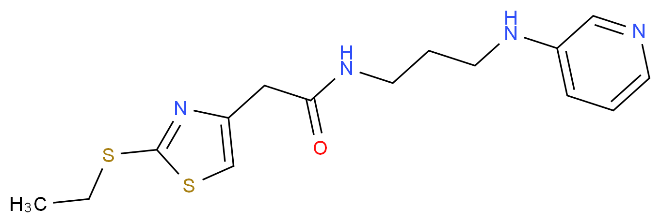 2-[2-(ethylthio)-1,3-thiazol-4-yl]-N-[3-(pyridin-3-ylamino)propyl]acetamide_分子结构_CAS_)