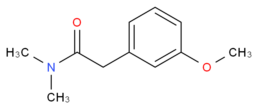 2-(3-methoxyphenyl)-N,N-dimethylacetamide_分子结构_CAS_90526-08-2