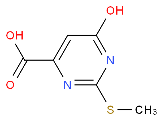 6-Hydroxy-2-(methylsulfanyl)-4-pyrimidinecarboxylic acid_分子结构_CAS_6314-14-3)