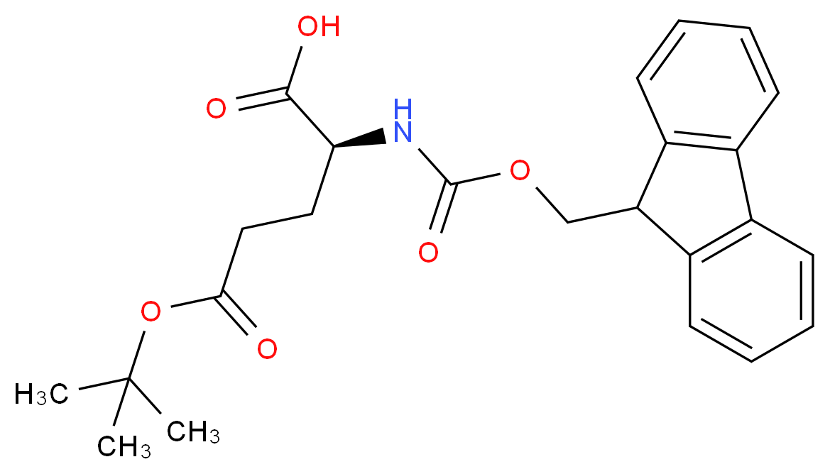 (2S)-5-(tert-butoxy)-2-{[(9H-fluoren-9-ylmethoxy)carbonyl]amino}-5-oxopentanoic acid_分子结构_CAS_)
