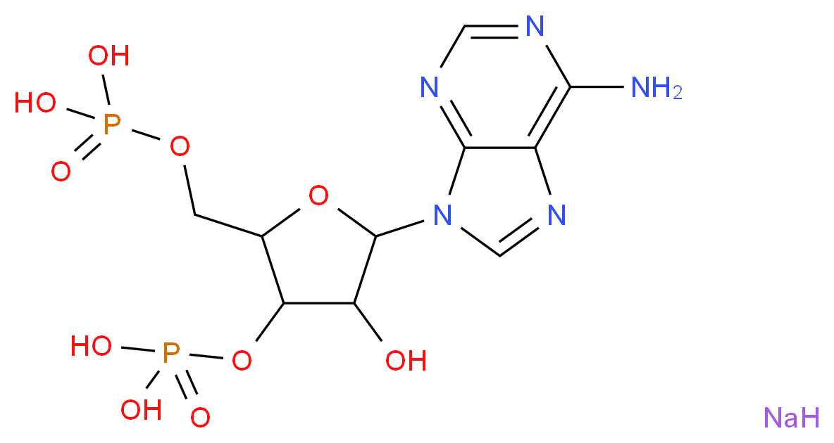 {[5-(6-amino-9H-purin-9-yl)-4-hydroxy-2-[(phosphonooxy)methyl]oxolan-3-yl]oxy}phosphonic acid sodium_分子结构_CAS_75431-54-8