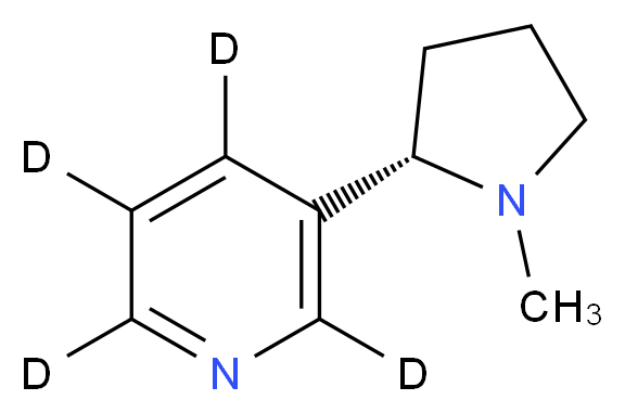 3-[(2S)-1-methylpyrrolidin-2-yl](<sup>2</sup>H<sub>4</sub>)pyridine_分子结构_CAS_284685-07-0