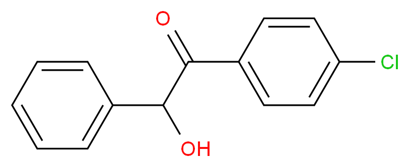 1-(4-氯苯基)-2-羟基-2-苯乙酮_分子结构_CAS_39774-18-0)
