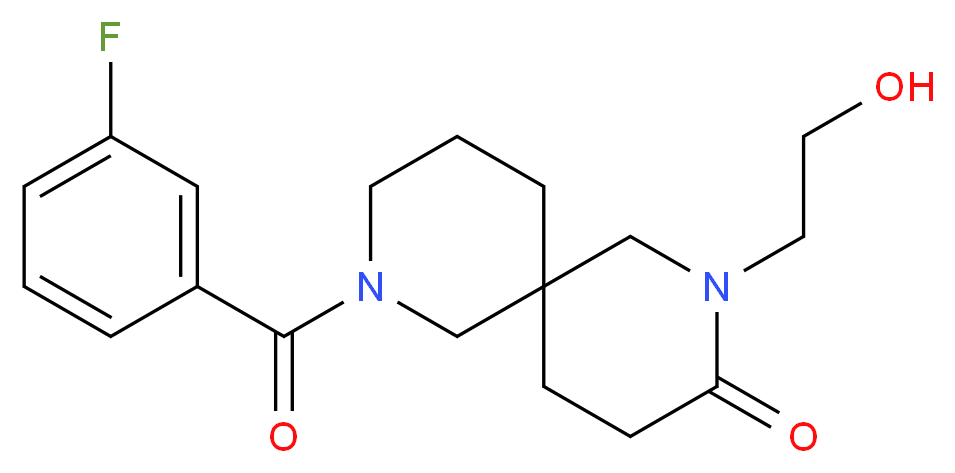 8-(3-fluorobenzoyl)-2-(2-hydroxyethyl)-2,8-diazaspiro[5.5]undecan-3-one_分子结构_CAS_)