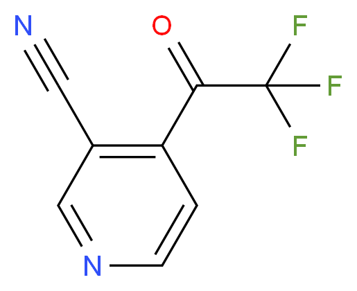 4-(trifluoroacetyl)pyridine-3-carbonitrile_分子结构_CAS_1060804-11-6