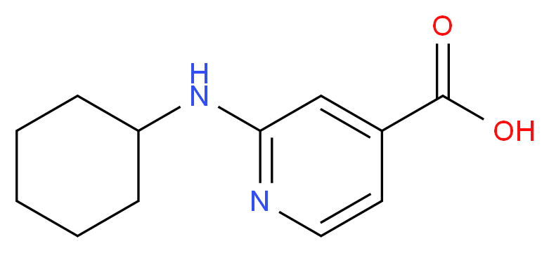 2-(cyclohexylamino)pyridine-4-carboxylic acid_分子结构_CAS_1019461-35-8