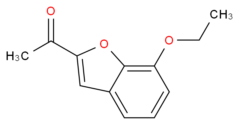 1-(7-ethoxy-1-benzofuran-2-yl)ethan-1-one_分子结构_CAS_58583-72-5