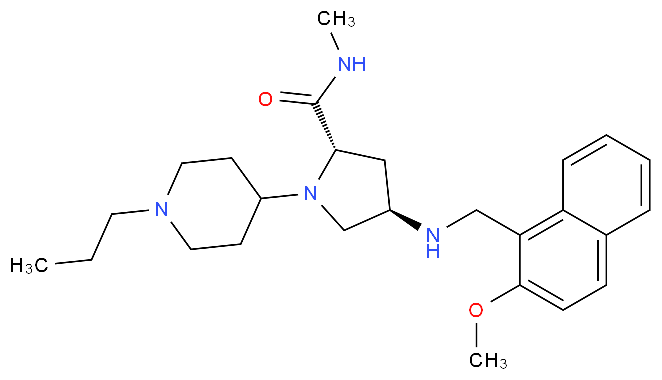 (4R)-4-{[(2-methoxy-1-naphthyl)methyl]amino}-N-methyl-1-(1-propyl-4-piperidinyl)-L-prolinamide_分子结构_CAS_)