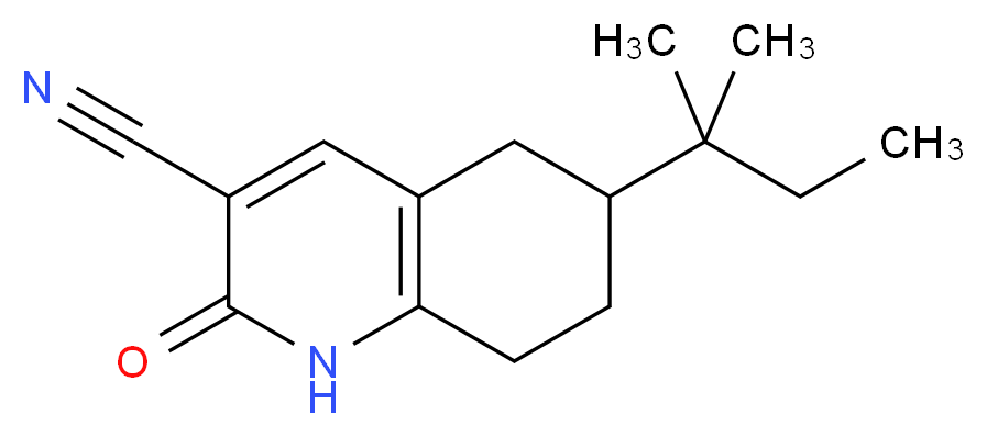 6-(2-methylbutan-2-yl)-2-oxo-1,2,5,6,7,8-hexahydroquinoline-3-carbonitrile_分子结构_CAS_)