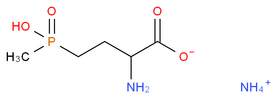 ammonium 2-amino-4-[hydroxy(methyl)phosphoryl]butanoate_分子结构_CAS_77182-82-2