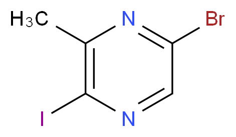 5-BROMO-2-IODO-3-METHYLPYRAZINE_分子结构_CAS_)