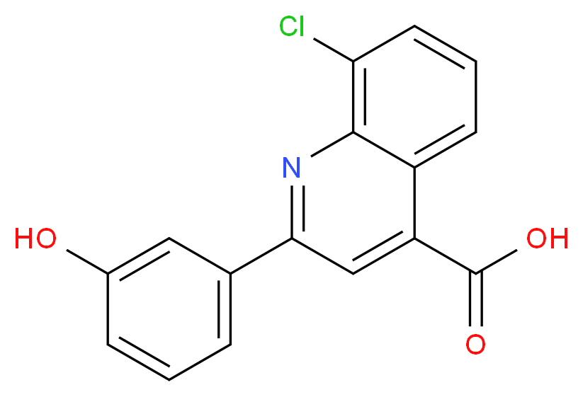 8-Chloro-2-(3-hydroxyphenyl)quinoline-4-carboxylic acid_分子结构_CAS_669739-31-5)