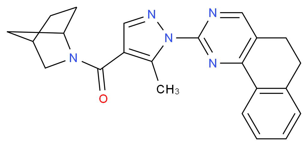 2-[4-(2-azabicyclo[2.2.1]hept-2-ylcarbonyl)-5-methyl-1H-pyrazol-1-yl]-5,6-dihydrobenzo[h]quinazoline_分子结构_CAS_)