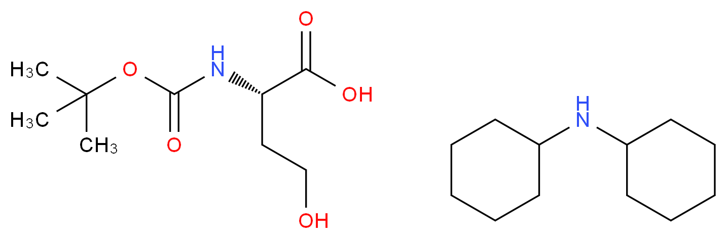 (S)-N-Boc-L-homoserine Dicyclohexylammonium Salt_分子结构_CAS_63491-82-7)