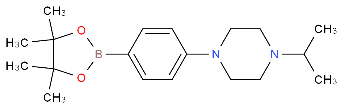 4-(4-ISOPROPYLPIPERIZINYL)PHENYLBORONIC ACID, PINACOL ESTER_分子结构_CAS_1073354-18-3)