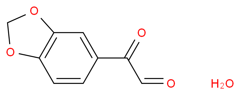 2-(Benzo[d][1,3]dioxol-5-yl)-2-oxoacetaldehyde hydrate_分子结构_CAS_362609-92-5)