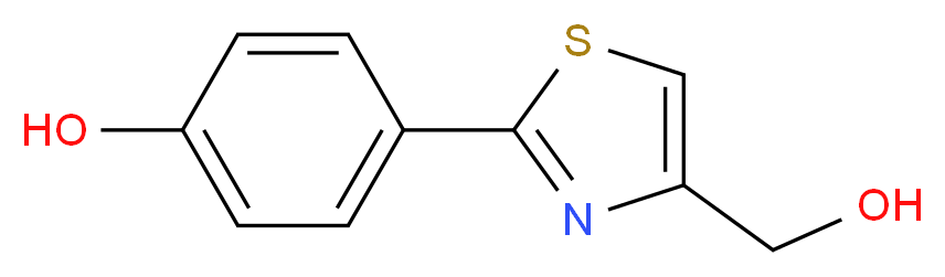 4-[4-(hydroxymethyl)-1,3-thiazol-2-yl]phenol_分子结构_CAS_885279-83-4