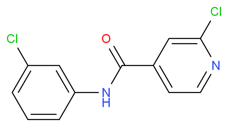 2-Chloro-N-(3-chlorophenyl)pyridine-4-carboxamide_分子结构_CAS_588694-31-9)