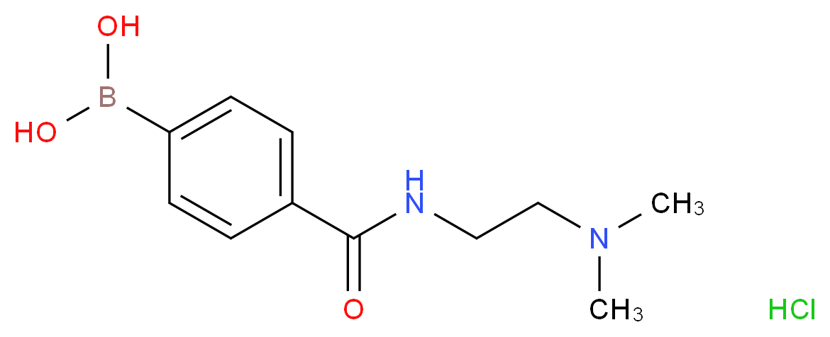 (4-{[2-(dimethylamino)ethyl]carbamoyl}phenyl)boronic acid hydrochloride_分子结构_CAS_850568-22-8