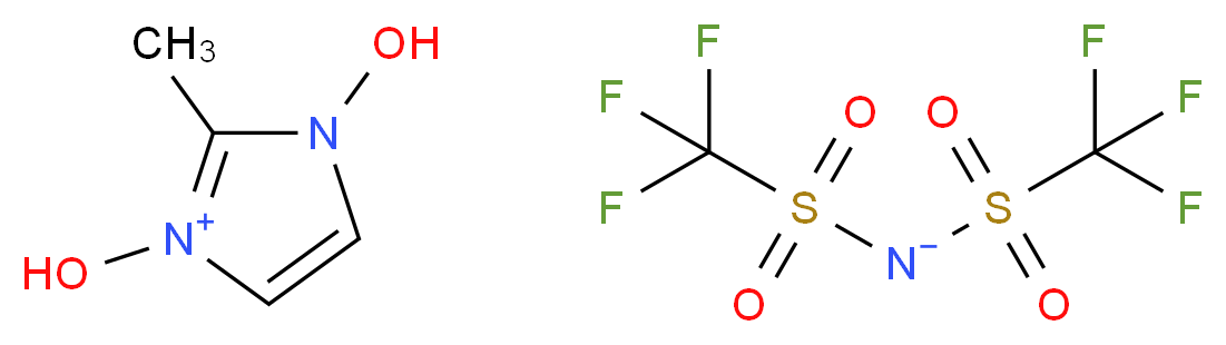 1,3-dihydroxy-2-methyl-1H-imidazol-3-ium; trifluoro[(trifluoromethanesulfonylazanidyl)sulfonyl]methane_分子结构_CAS_1215211-93-0