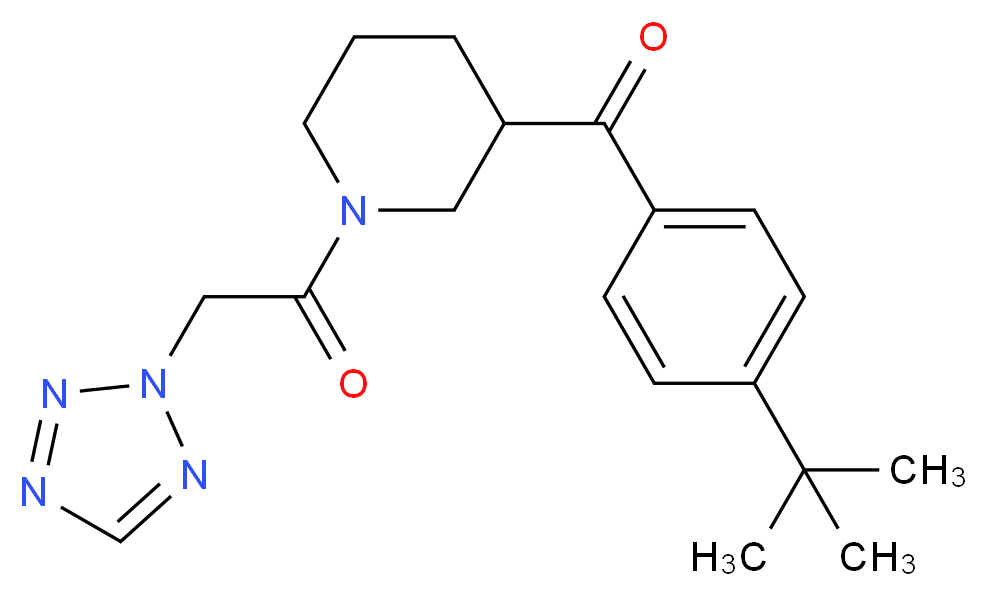 (4-tert-butylphenyl)[1-(2H-tetrazol-2-ylacetyl)piperidin-3-yl]methanone_分子结构_CAS_)