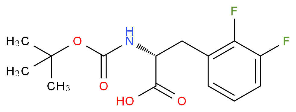 (2R)-2-{[(tert-butoxy)carbonyl]amino}-3-(2,3-difluorophenyl)propanoic acid_分子结构_CAS_1022147-21-2