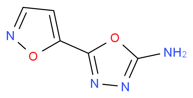 5-(1,2-oxazol-5-yl)-1,3,4-oxadiazol-2-amine_分子结构_CAS_1105193-74-5