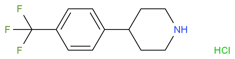 4-[4-(Trifluoromethyl)phenyl]piperidine hydrochloride_分子结构_CAS_)