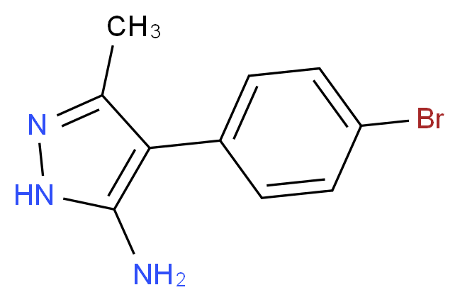 4-(4-bromophenyl)-3-methyl-1H-pyrazol-5-amine_分子结构_CAS_955575-53-8