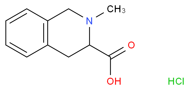 2-methyl-1,2,3,4-tetrahydroisoquinoline-3-carboxylic acid hydrochloride_分子结构_CAS_20335-68-6