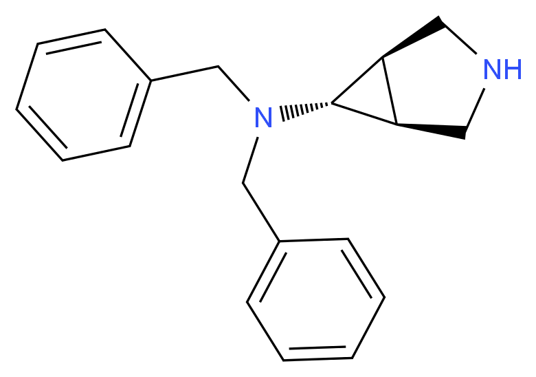 (1R,5S,6S)-N,N-dibenzyl-3-azabicyclo[3.1.0]hexan-6-amine_分子结构_CAS_210482-10-3