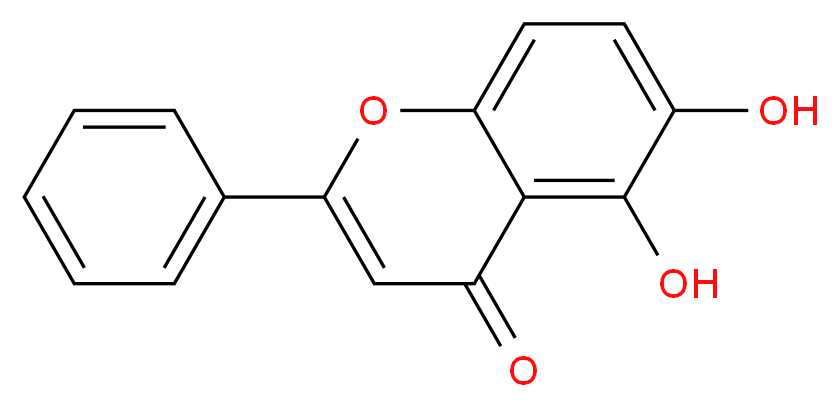 5,6-dihydroxy-2-phenyl-4H-chromen-4-one_分子结构_CAS_6665-66-3
