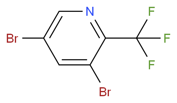 3,5-Dibromo-2-(trifluoromethyl)pyridine_分子结构_CAS_)