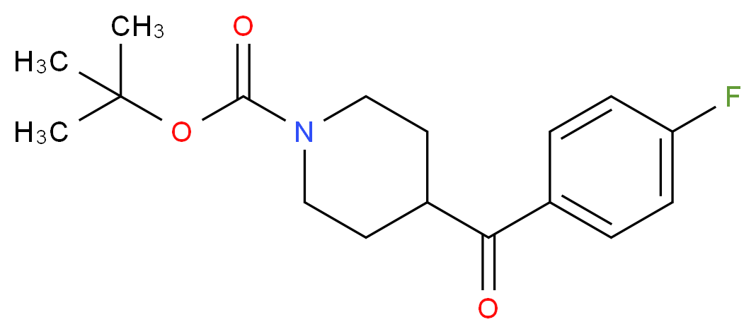 tert-Butyl 4-(4-fluorobenzoyl)-piperidine-1-carboxylate_分子结构_CAS_160296-40-2)