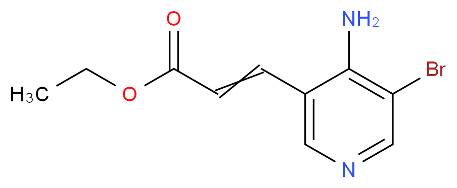 3-(4-氨基-5-溴-3-吡啶基)丙烯酸乙酯_分子结构_CAS_912760-87-3)