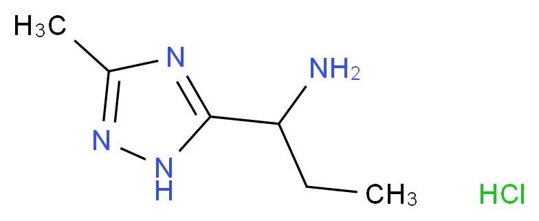 1-(3-methyl-1H-1,2,4-triazol-5-yl)propan-1-amine hydrochloride_分子结构_CAS_)