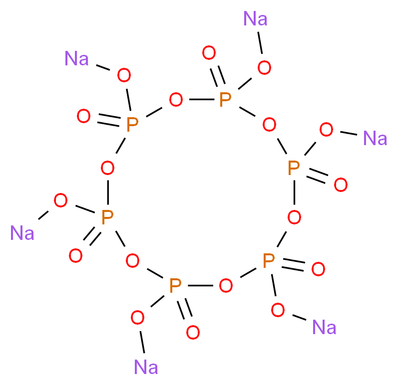 hexakis(sodiooxy)cyclohexaphosphoxane-2,4,6,8,10,12-hexone_分子结构_CAS_10124-56-8