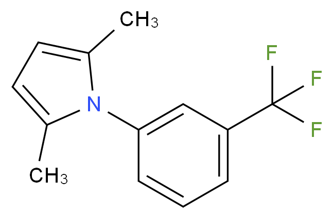 2,5-dimethyl-1-[3-(trifluoromethyl)phenyl]-1H-pyrrole_分子结构_CAS_570-04-7