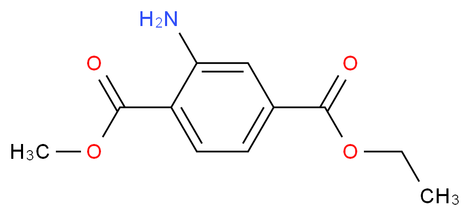 4-Ethyl 1-methyl 2-aminoterephthalate_分子结构_CAS_218590-77-3)