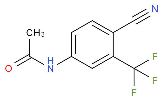 N-[4-cyano-3-(trifluoromethyl)phenyl]acetamide_分子结构_CAS_97760-99-1