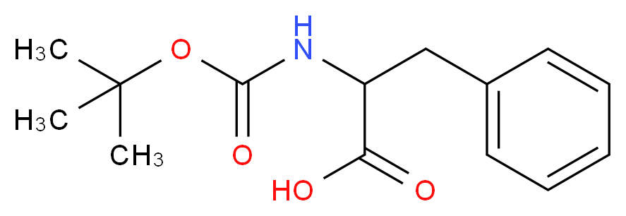 2-{[(tert-butoxy)carbonyl]amino}-3-phenylpropanoic acid_分子结构_CAS_4530-18-1