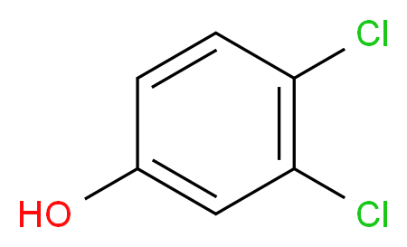 3,4-dichlorophenol_分子结构_CAS_95-77-2