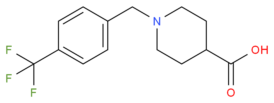 1-[4-(Trifluoromethyl)benzyl]piperidine-4-carboxylic acid 97%_分子结构_CAS_)