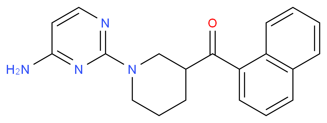 [1-(4-aminopyrimidin-2-yl)piperidin-3-yl](1-naphthyl)methanone_分子结构_CAS_)