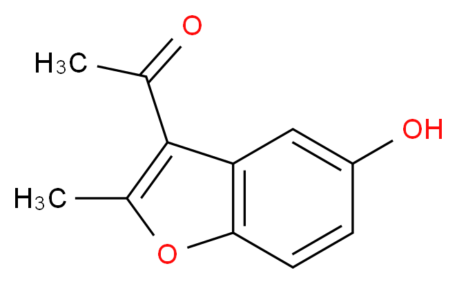 1-(5-hydroxy-2-methyl-1-benzofuran-3-yl)ethan-1-one_分子结构_CAS_28241-99-8