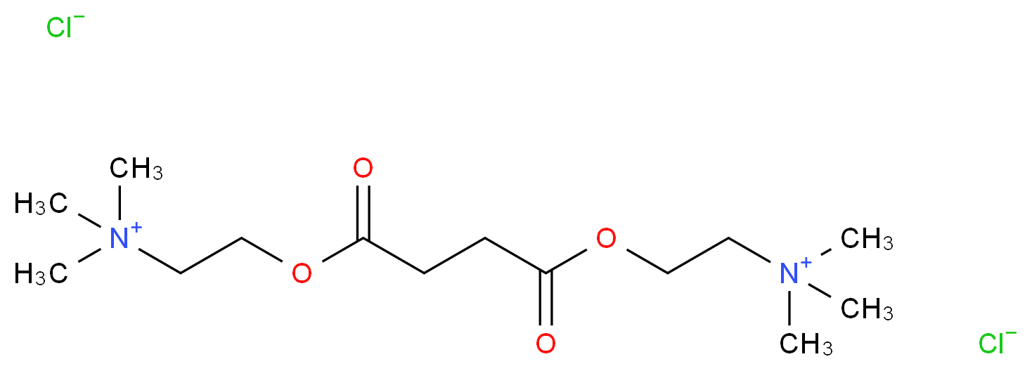 trimethyl[2-({4-oxo-4-[2-(trimethylazaniumyl)ethoxy]butanoyl}oxy)ethyl]azanium dichloride_分子结构_CAS_71-27-2