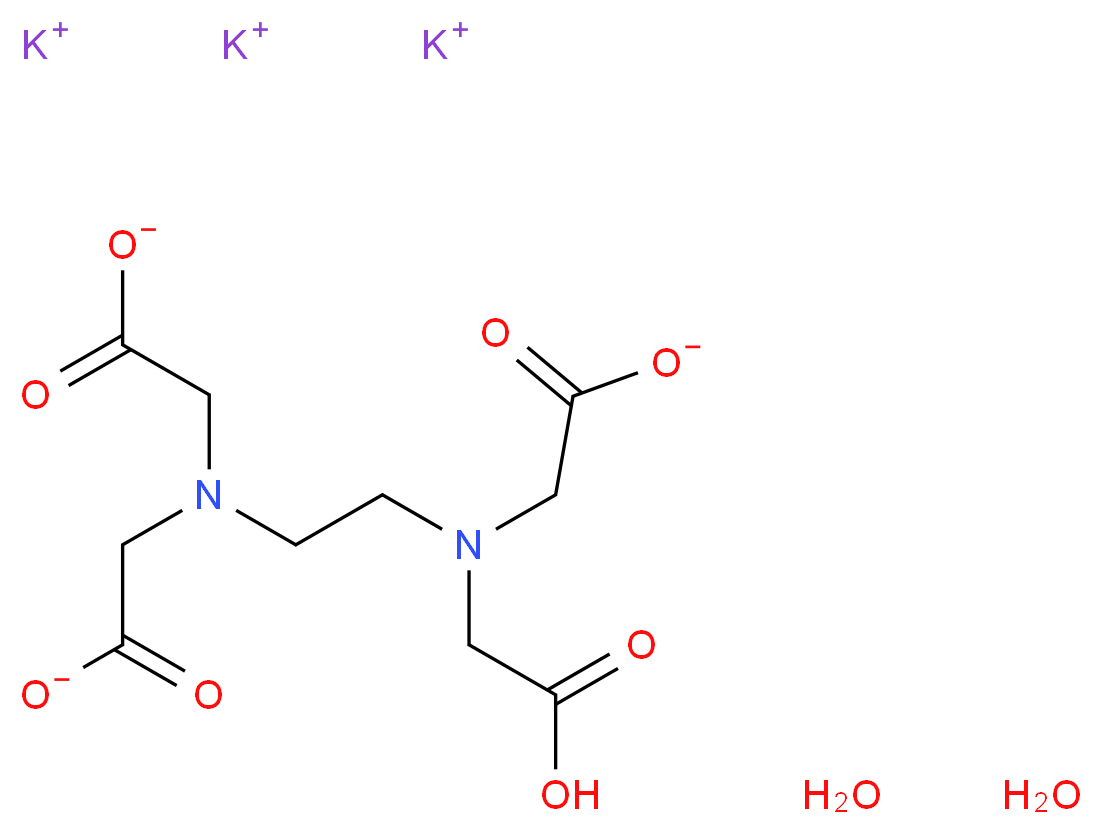 乙二胺四乙酸 三钾盐 二水合物_分子结构_CAS_65501-24-8)