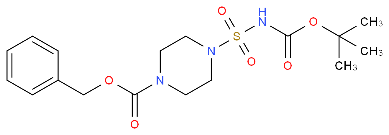 Piperazine-1-sulphonamide, N1-BOC N4-CBZ protected_分子结构_CAS_)